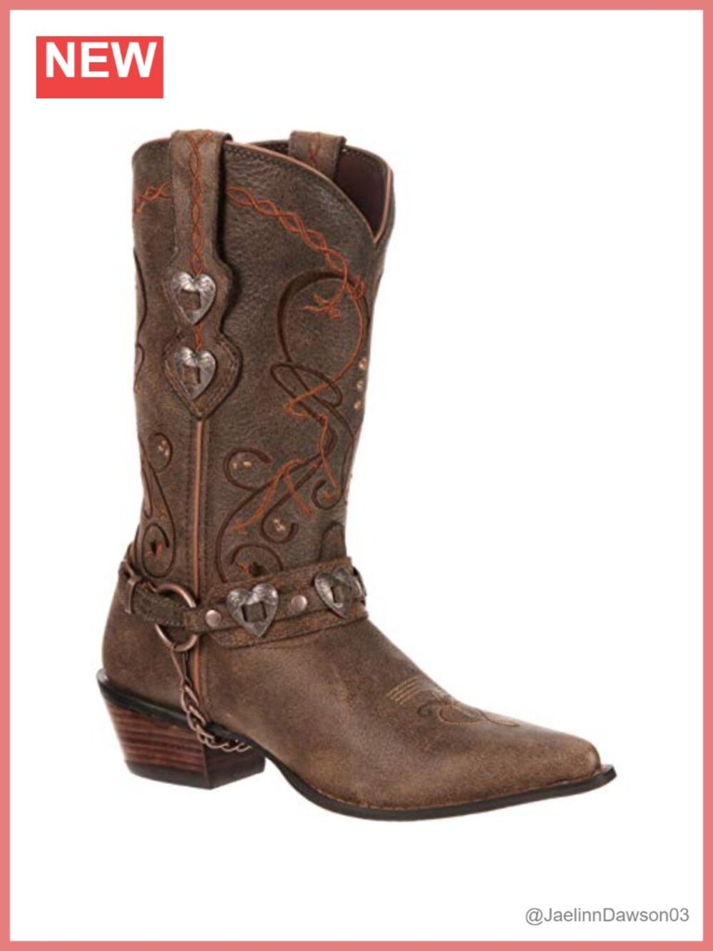Durango Women's Crush Mid-Calf Cowgirl Boot Pull-On Leather